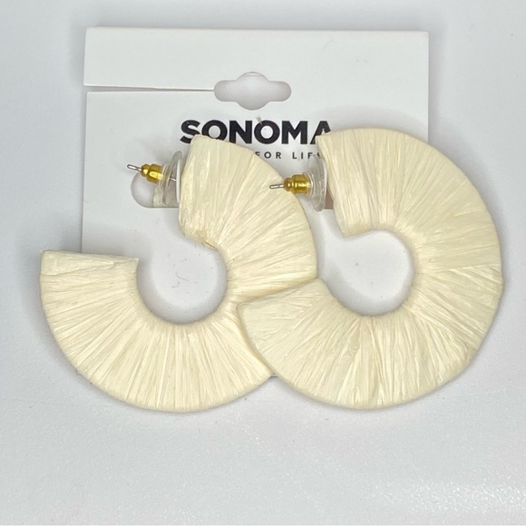 Sonoma Jewelry - Sonoma Ivory Textured Hoop Earrings